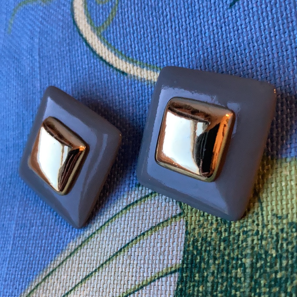 Comfy Grey Clip Earrings
